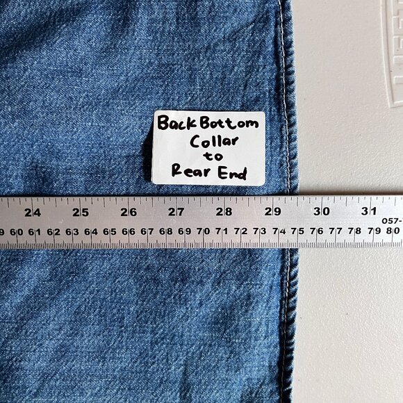 David Bowie Western Denim Snap Shirt By Mother Jeans - Men's Size M - Blue - Picture 10 of 12